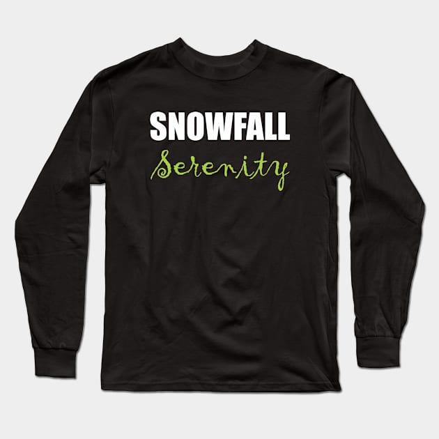 Snowfall Serenity Long Sleeve T-Shirt by Qasim